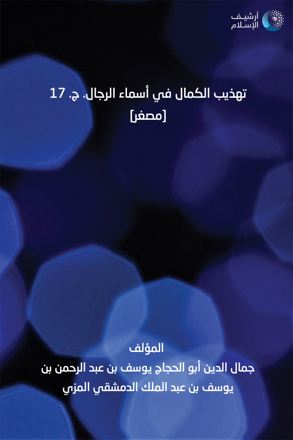 أرشيف الإسلام 245 تهذيب الكمال في أسماء الرجال ج 17 مصغر جمال الدين أبو الحجاج يوسف بن عبد الرحمن بن يوسف بن عبد الملك الدمشقي المزي